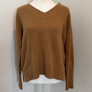 Vince Warm Tan V-Neck Sweater